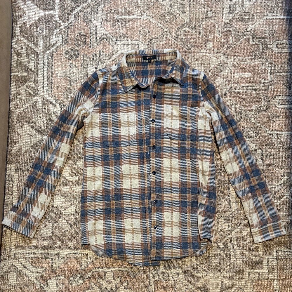 Quince Fleece Flannel Button Down Shirt